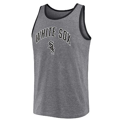 Men's Fanatics Branded  Heather Gray Chicago White Sox Primary Tank Top