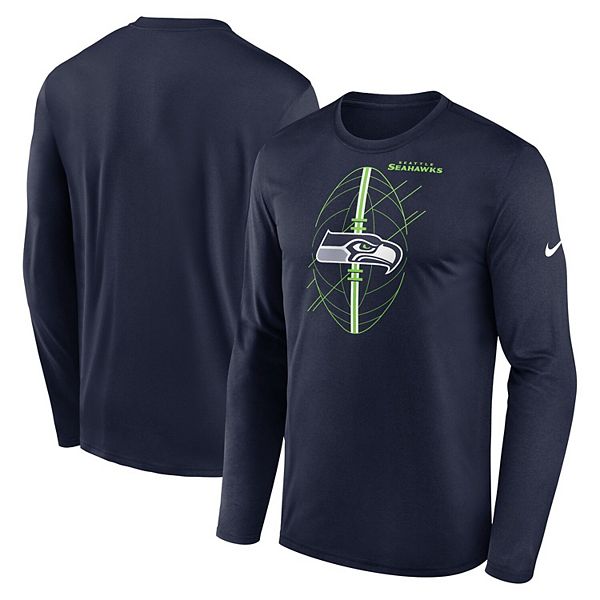 Men's Nike College Navy Seattle Seahawks Legend Icon Long Sleeve T-Shirt