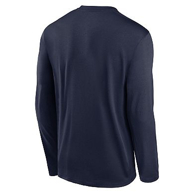 Men's Nike College Navy Seattle Seahawks Legend Icon Long Sleeve T-Shirt