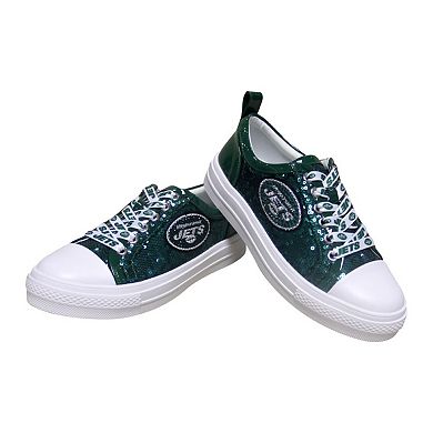 Women's Cuce Green New York Jets Team Sequin Sneakers