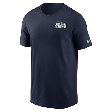 Men's Nike College Navy Seattle Seahawks Blitz Essential T-Shirt