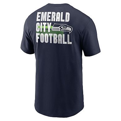 Men's Nike College Navy Seattle Seahawks Blitz Essential T-Shirt
