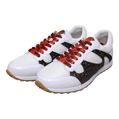 Women's Cuce Brown Cleveland Browns Glitter Sneakers