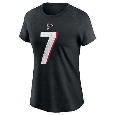 Women's Nike Bijan Robinson Black Atlanta Falcons 2023 NFL Draft First Round Pick Player Name & Number T-Shirt