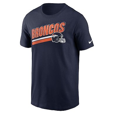 Men's Nike Navy Denver Broncos Essential Blitz Lockup T-Shirt