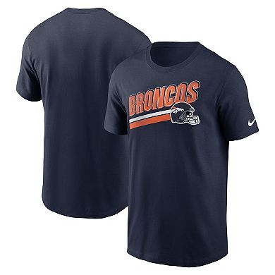 Men's Nike Navy Denver Broncos Essential Blitz Lockup T-Shirt