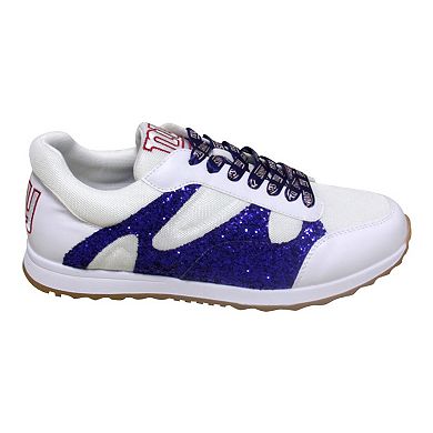 Women's Cuce White New York Giants Glitter Sneakers
