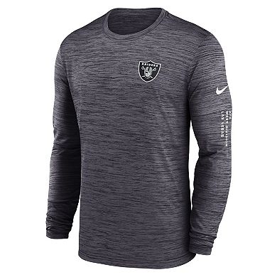 Men's Nike Black Las Vegas Raiders Velocity Long Sleeve T-Shirt