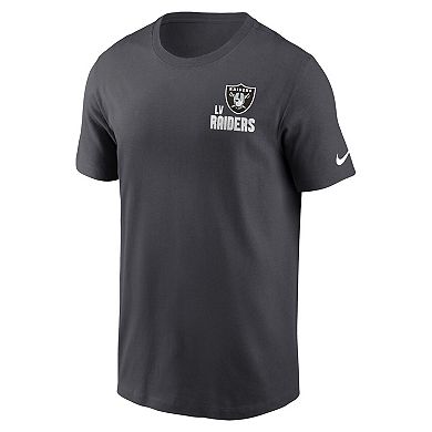 Men's Nike Anthracite Las Vegas Raiders Blitz Essential T-Shirt