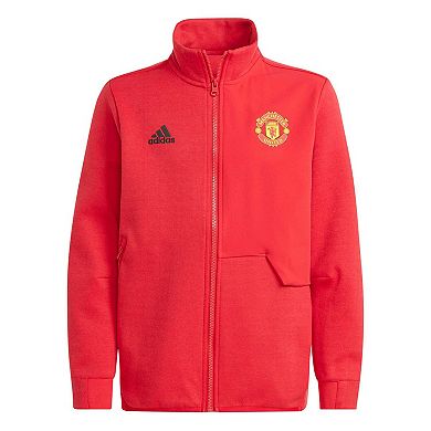 Youth adidas Red Manchester United 2023/24 Anthem Full-Zip Jacket