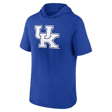 Men's Fanatics Branded  Royal Kentucky Wildcats Primary Logo Hoodie T-Shirt