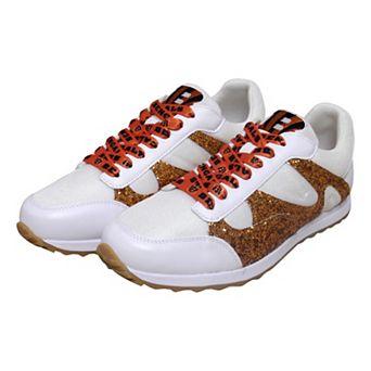 Women's Cuce White Cincinnati Bengals Glitter Sneakers
