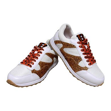 Women's Cuce White Cincinnati Bengals Glitter Sneakers