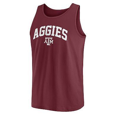 Men's Fanatics Branded  Maroon Texas A&M Aggies Block Arch Tank Top