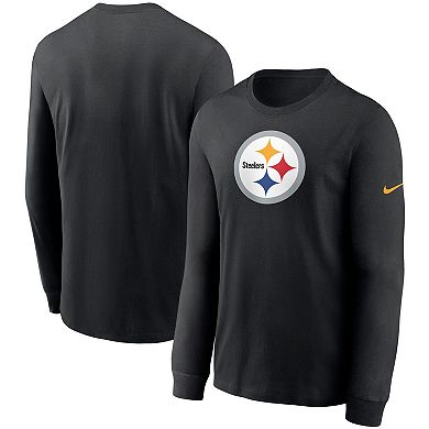 Men's Nike Black Pittsburgh Steelers Primary Logo Long Sleeve T-Shirt