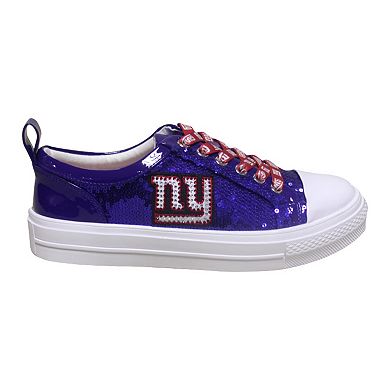 Women's Cuce Royal New York Giants Team Sequin Sneakers