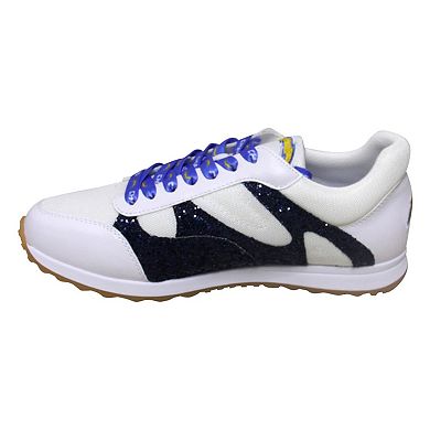 Women's Cuce White Los Angeles Chargers Glitter Sneakers