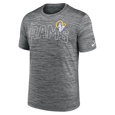 Men's Nike Anthracite Los Angeles Rams Velocity Arch Performance T-Shirt