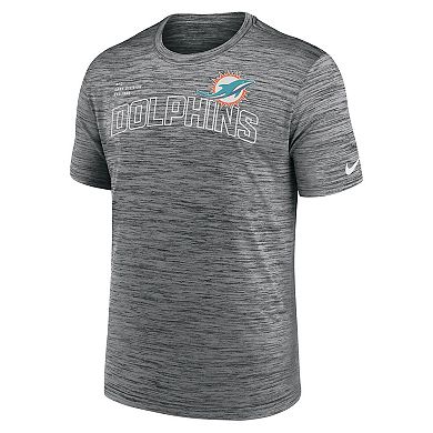 Men's Nike Anthracite Miami Dolphins Velocity Arch Performance T-Shirt