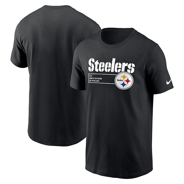 Men's Nike Black Pittsburgh Steelers Division Essential TShirt