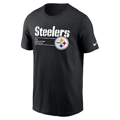 Men's Nike Black Pittsburgh Steelers Division Essential T-Shirt