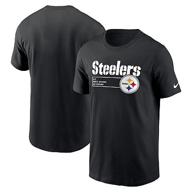 Men's Nike Black Pittsburgh Steelers Division Essential T-Shirt