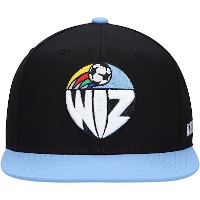 Men's Mitchell & Ness Black Sporting Kansas City Throwback Logo Snapback Hat