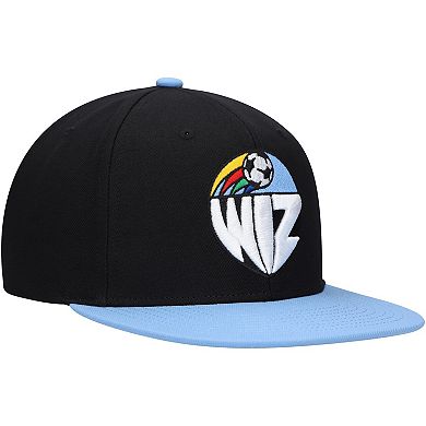 Men's Mitchell & Ness Black Sporting Kansas City Throwback Logo Snapback Hat