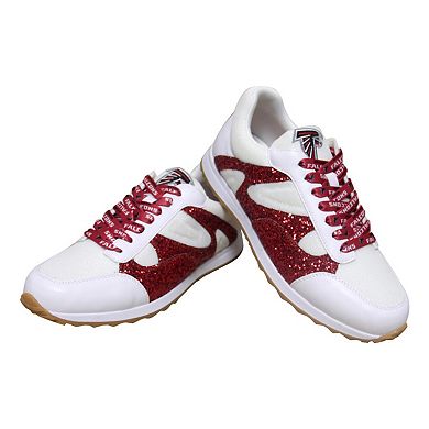 Women's Cuce Red Atlanta Falcons Glitter Sneakers