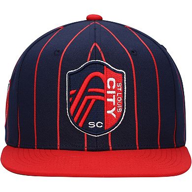 Men's Mitchell & Ness Navy St. Louis City SC Team Pin Snapback Hat