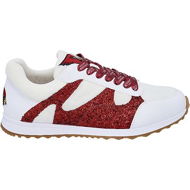 Women's Cuce White Arizona Cardinals Glitter Sneakers