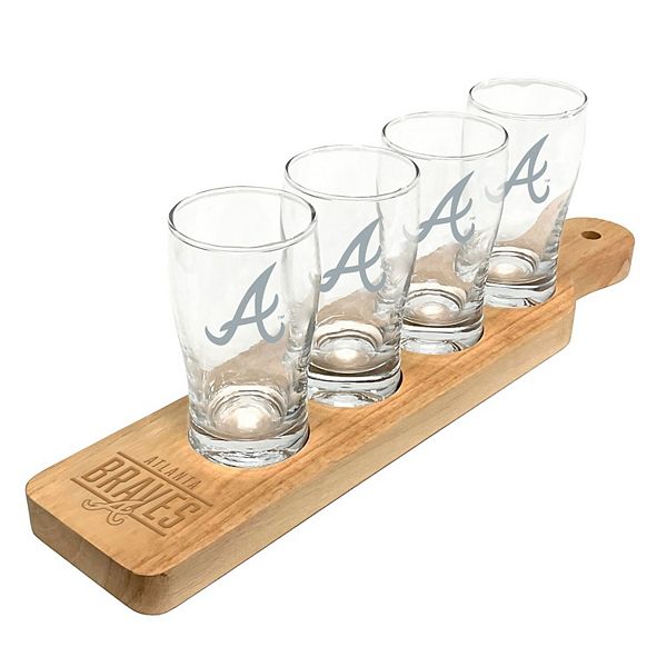 Atlanta Braves Four-Pack Beer Flight Glass Set