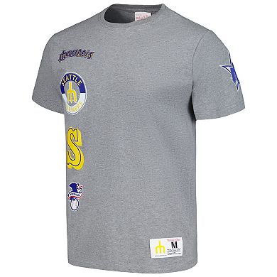 Men's Mitchell & Ness Heather Gray Seattle Mariners Cooperstown Collection City Collection T-Shirt