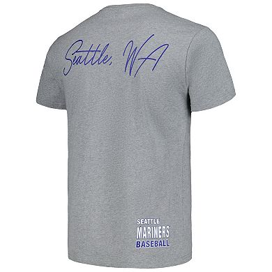 Men's Mitchell & Ness Heather Gray Seattle Mariners Cooperstown Collection City Collection T-Shirt