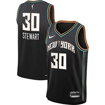 Youth Nike Breanna Stewart Black New York Liberty Swingman Player Jersey - Rebel Edition