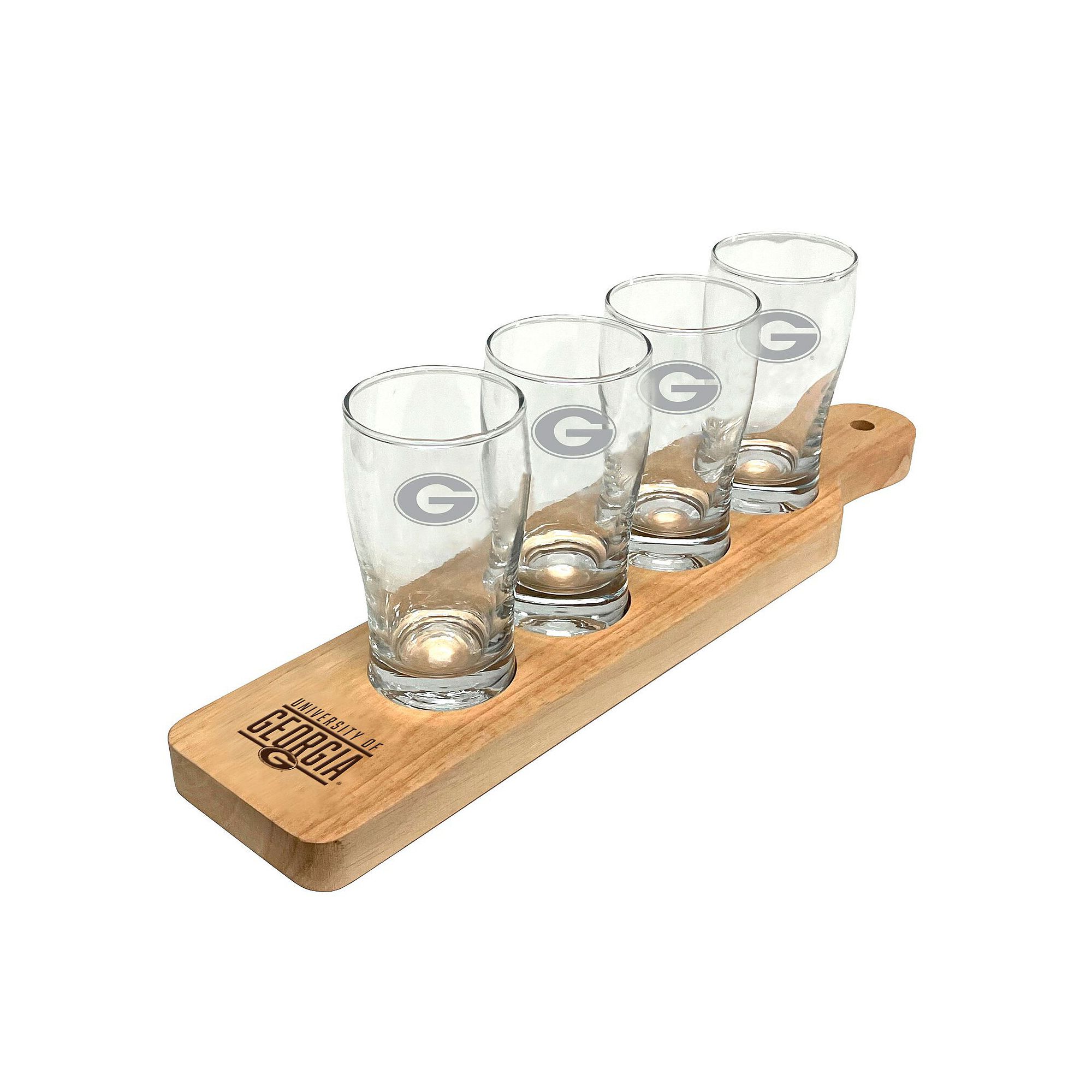 Georgia Bulldogs Four-Pack Beer Flight Glass Set, Team