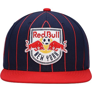 Men's Mitchell & Ness Navy New York Red Bulls Team Pin Snapback Hat