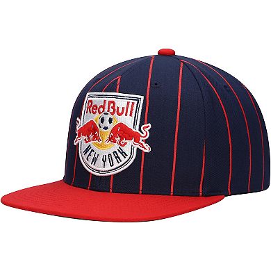 Men's Mitchell & Ness Navy New York Red Bulls Team Pin Snapback Hat