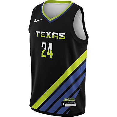 Youth Nike Arike Ogunbowale Black Dallas Wings Victory Player Jersey - Rebel Edition