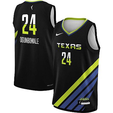 Youth Nike Arike Ogunbowale Black Dallas Wings Victory Player Jersey - Rebel Edition