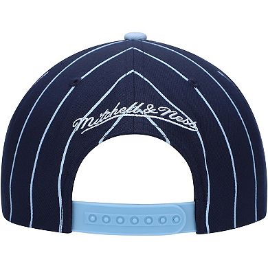 Men's Mitchell & Ness Navy Sporting Kansas City Team Pin Snapback Hat