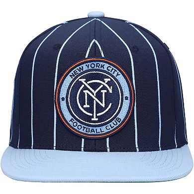 Men's Mitchell & Ness Navy New York City FC Team Pin Snapback Hat