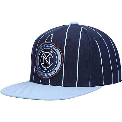 Men's Mitchell & Ness Navy New York City FC Team Pin Snapback Hat