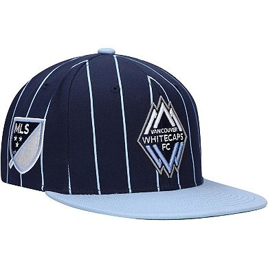Men's Mitchell & Ness Navy Vancouver Whitecaps FC Team Pin Snapback Hat