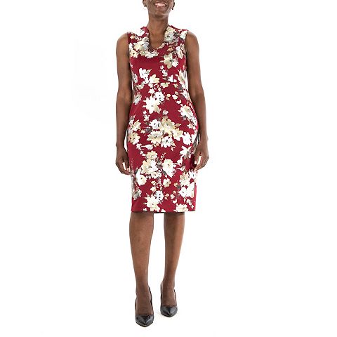 Женские платья Nina Leonard Women's Nina Leonard U-Neck Midi Dress