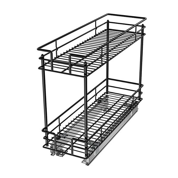 21"D x 7"W x 17.5"H PullOut 2 Tier Home Organizers with Sliding Track