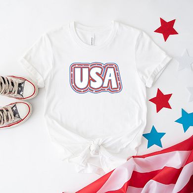 USA Outline Short Sleeve Graphic tee