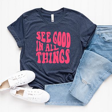 See Good In All Things Wavy Short Sleeve Graphic tee
