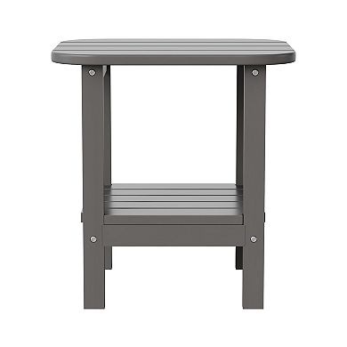 Merrick Lane All-Weather Adirondack Style Patio Side Table
