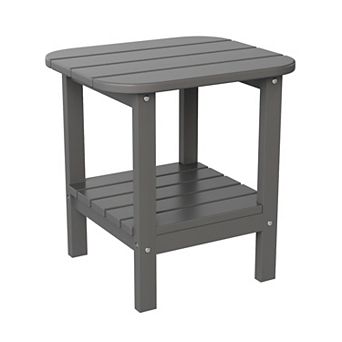 Merrick Lane All-Weather Adirondack Style Patio Side Table
